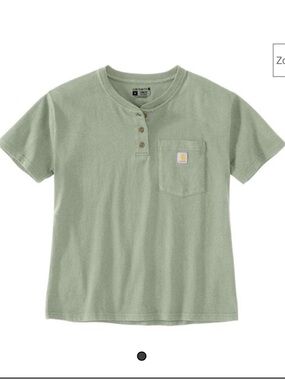 Carhartt Women's Women's Loose Fit Short-Sleeve Heavyweight Henley T-Shirt
